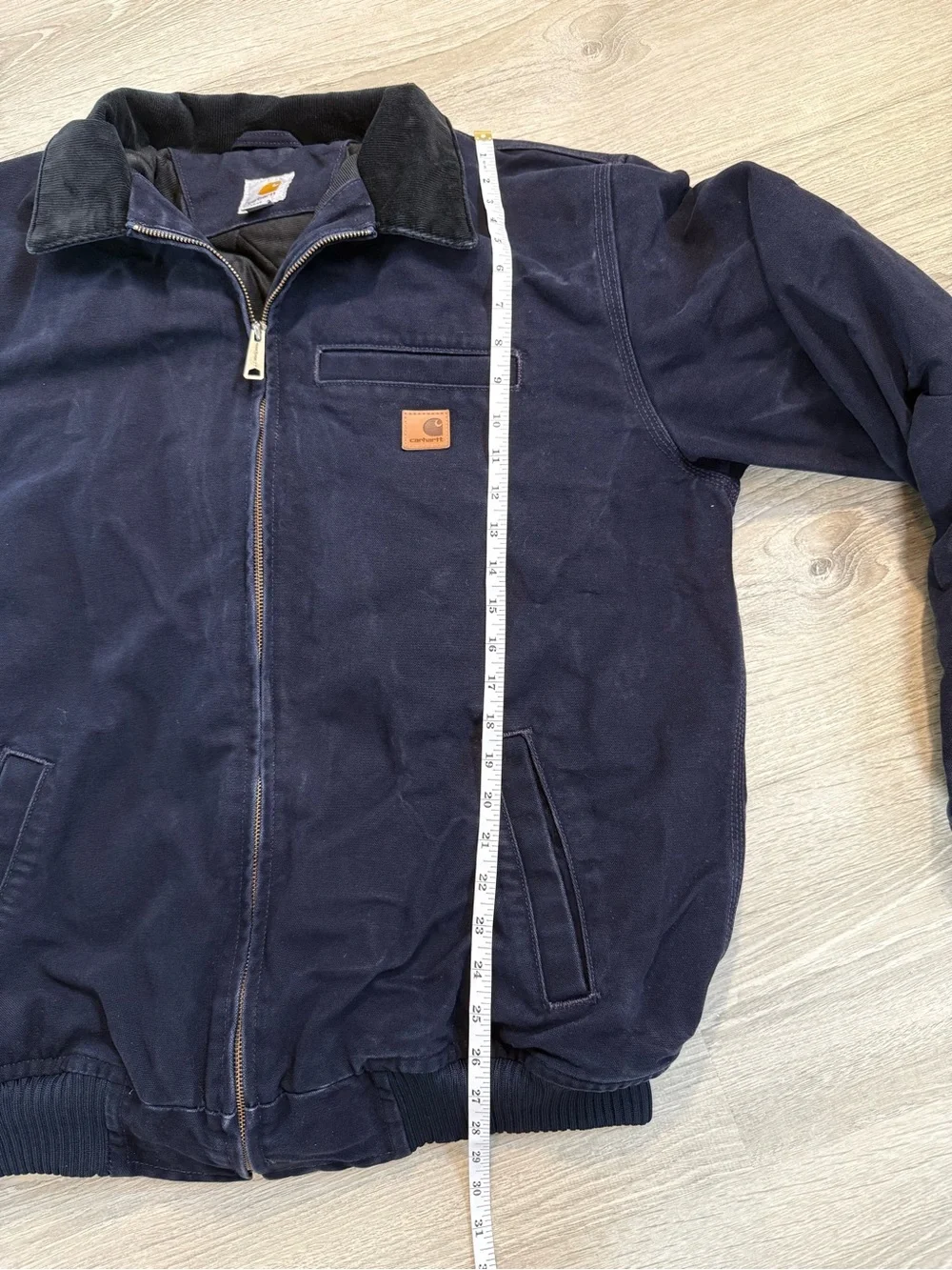 Carhartt Bankston Sandstone Duck Bomber Jacket in Midnight (Navy) 101228-403